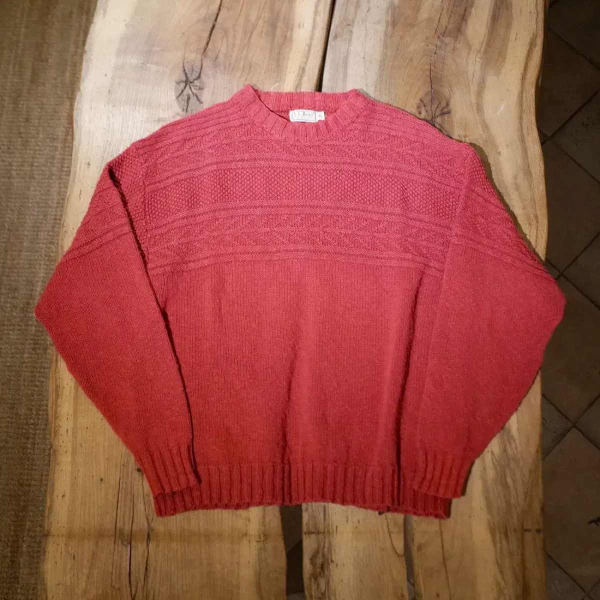 80s L.L. Bean Cotton Sweater, Pink